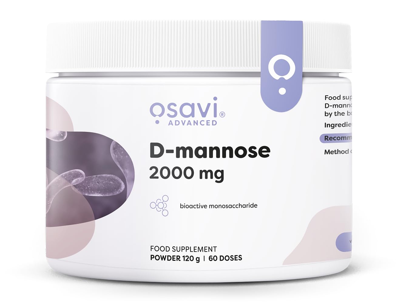 Osavi D–Mannose 2000 mg – 120 g Powder | Supports Urinary Health & Bladder Function | Bioactive Monosaccharide for Natural Detox & Immune Support