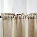 Jinlei Curtain Valances for Windows Burlap Linen Window Curtains for Kitchen Living Dining Room 58 x 15 inch 1 Valance Linen Coffee