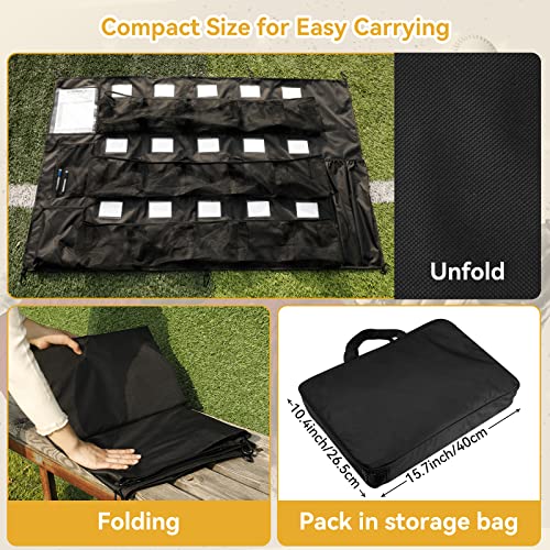 Qba Hanging Helmet Bag For Baseball Softball Team, Dugout Organizer Hold Up To 15 Players Helmets 4 Baseball Bats, Baseball Equipment Storage Bag, Black #TOP4