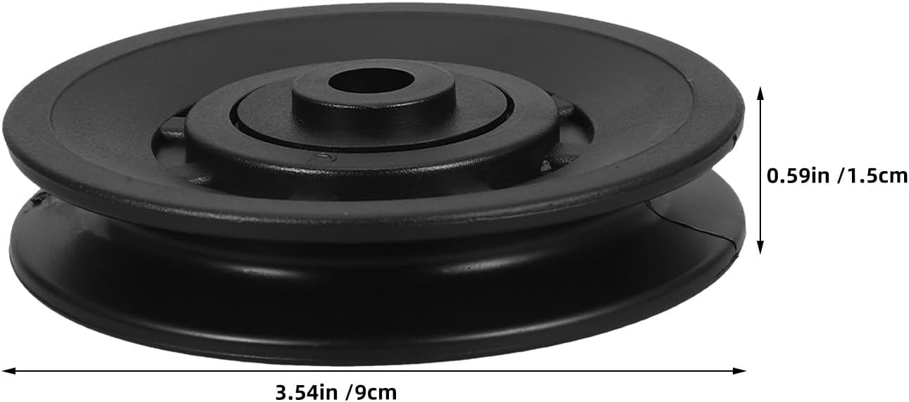 8pcs 90mm/3.5" Cable Pulley Wheel for Gym Exercise Equipment Support Roller Black Replacement Parts for Home Workout Use