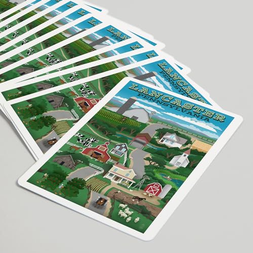 Lantern Press Lancaster Retro Countryside 52 Cartas Póker miniatura 5