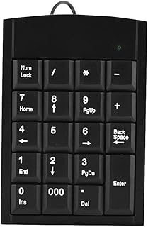 Richer-R USB Numeric Keypad,Portable Anti-slip Mini USB Wired Number Keyboard Number Pad for Laptop, Desktop Computers, etc