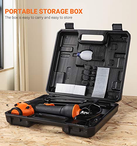 Dsf Brad Nailer, Pneumatic, 18Ga 2-In-1 Nailer, 5/8 Inch-2 Inch, Wider Visual Nail Indicator, 200Pcs Brad Nails And 200Pcs Crown Staples, 360 Degree Adjustable Exhaust, And Ce Safety Glasses - Tk5040 #TOP5