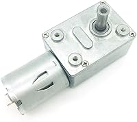 BRINGSMART JGY-370 12V 10RPM High Torque DC Worm Gear Motor - Self-Locking Mini Turbine Reducer for DIY Projects & Automation