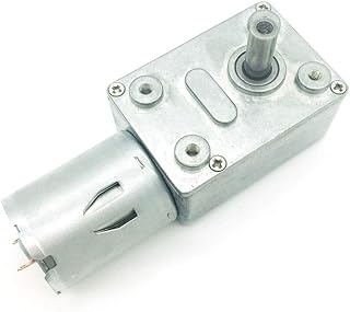BRINGSMART JGY-370 12V 10RPM High Torque DC Worm Gear Motor - Self-Locking Mini Turbine Reducer for DIY Projects & Automation