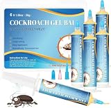 6 Pack Roach Bait Gel Syringes (30g Each) - Precision Applicators, Ready-to-Use Gel for Indoor & Outdoor Use, Kitchens, Cabinets, Pantries