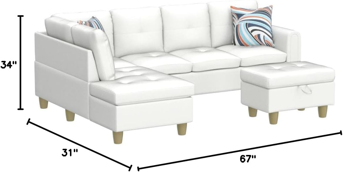 Star Home Living Leviticus Sectional Sofa with Ottoman 9722A-3PC