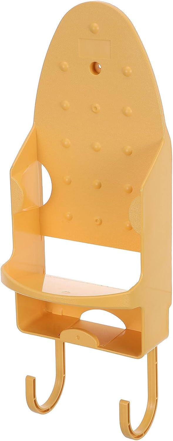 Space-Saving Iron Board Holder Wall Mount with Simple Installation, Abs Material, Golden Color, Modern Design for Home Laundry Spaces and Household Organization
