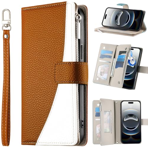 Étui portefeuille Samsung Galaxy S21 FE marron housse cuir