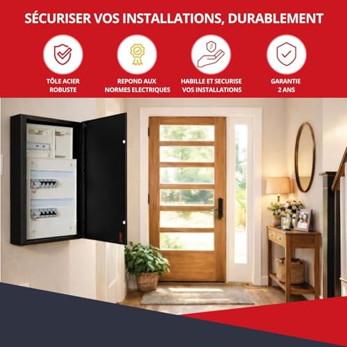 Coffret d'habillage pour tableaux électriques acier noir ATOLE - 7