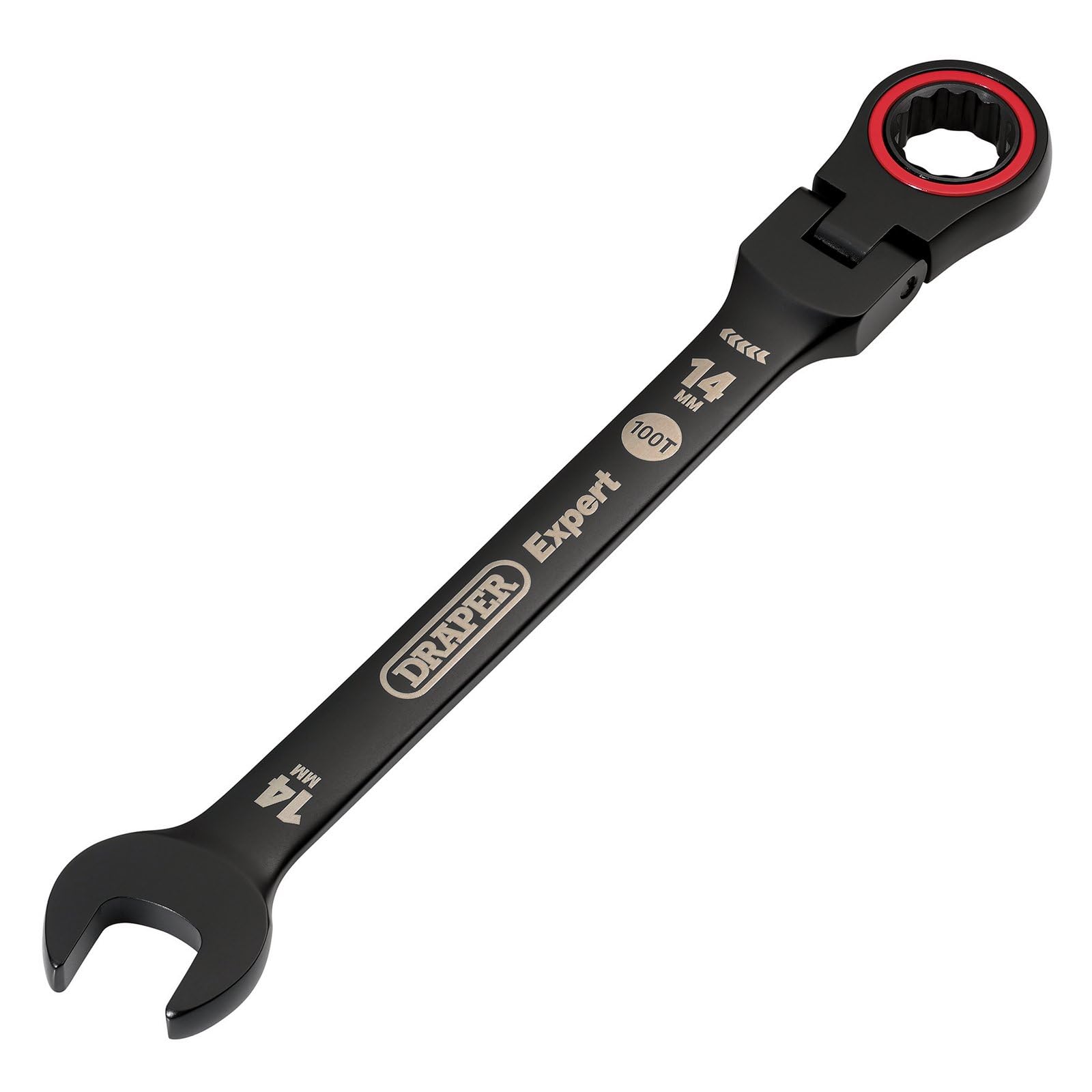 Draper ExpertHI-TORQMetric Flexible Head Ratchet Combination Spanner,14mm