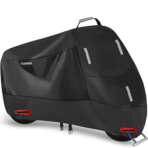 LGTYFVS Motorradabdeckung für Aprilia Mana 850 2007-2014 2015 2016, Wasserdicht Winterfeste Oxford Plane mit Reflexstreifen UV-beständig Reißfest für Outdoor Indoor,Grey