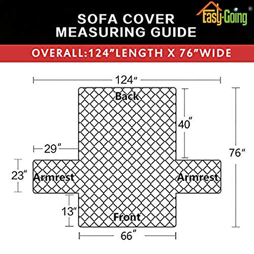 image for Easy-Going Reversible Couch Cover for 3 Cushion Couch Sofa Cover for D