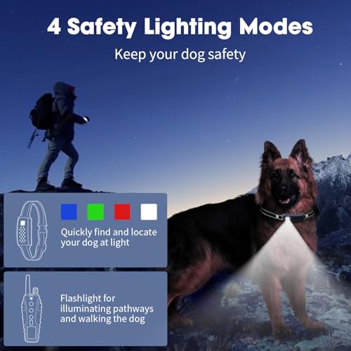 LP Dog Shock Collar - 3300Ft Dog Training Collar with Remote for Small Medium Large Dogs Rechargeable Waterproof e Collar with Beep, Vibration, Safe Shock, Flashing Light and Security Lock - Thumbnail 3