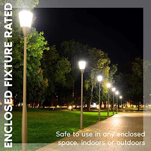 LUXRITE 36W/54W/63W LED Corn Light Bulb, 175W HID Equivalent, 3 CCT 3000K-5000K, Up to 9300 Lumens, Enclosed Fixture Rated, 100-277V, E39 Mogul Base - Large Area Warehouse Indoor Outdoor 2-Pack by LUXRITE - Image 5