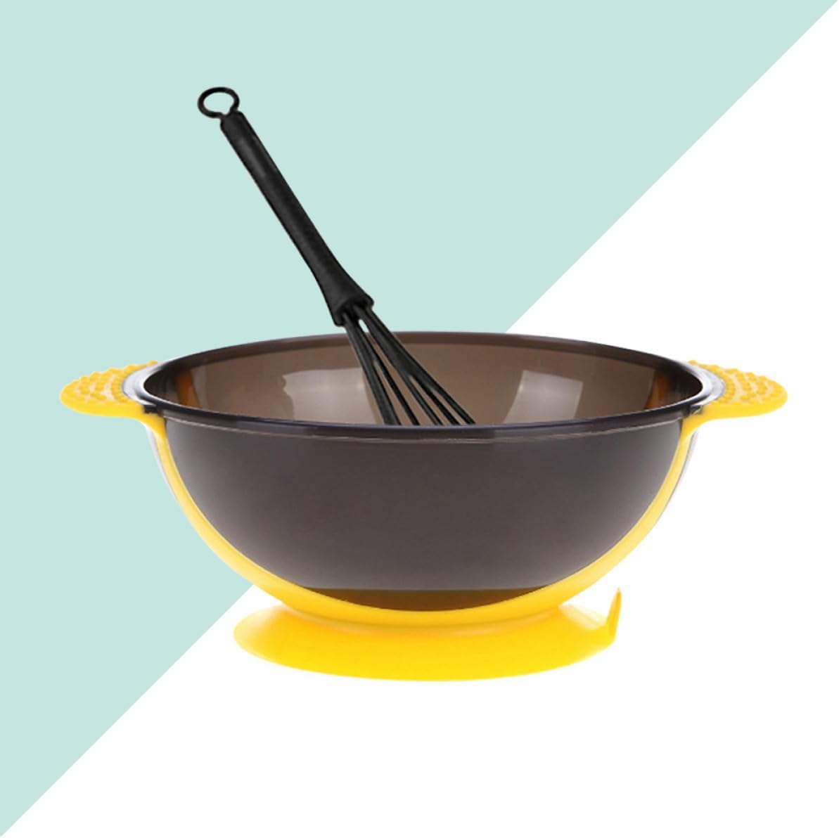 Hair Dye Bowls ，Hair Mixing Bowl and Agitators Set, 2pcs Suction Cup Coloring with Black Stirring Brushes
