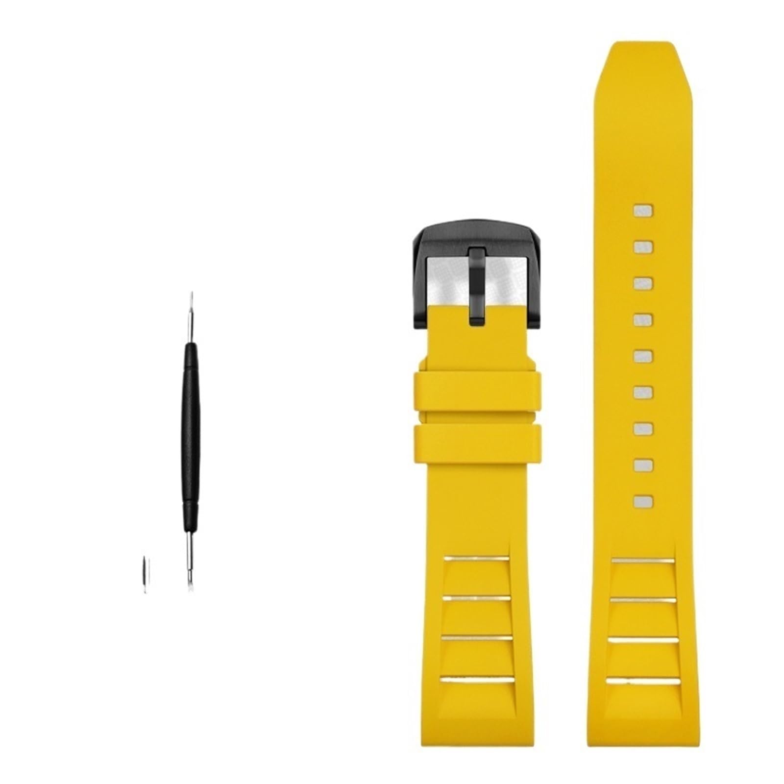 Bracelet de montre en caoutchouc fluoré 22mm étanche et haut de gamme