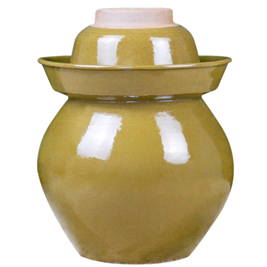 Tradycyjny chiński ceramiczny garnek do fermentacji, słoik do kiszenia z pokrywką z uszczelką wodną, duży zagęszczony ceramiczny słoik do kiszenia, pojemniki do przechowywania kimchi 6 kg (4 kg)
