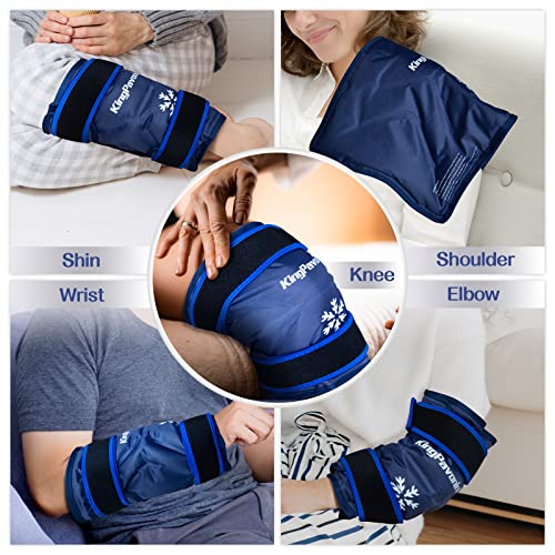 XXL Knee Ice Pack Wrap Around Entire Knee After Surgery, Reusable Gel Pack for Injuries, Large Ice Pack for Pain Relief, Swelling, Surgery, Sports Injuries, 1 Pack