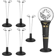 5 Pack Kpop Lightstick Stand, Holder for Official Lightsticks, Complicable with Stray Kids/Enhypen/Ateez/Twice Lightsticks, Display Stand Compatible with KpopBlack