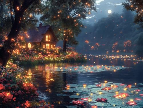 Pintar por numeros paisaje natural para relajarte en casa con pintura acrilica manualidades