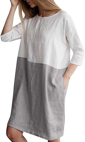 Damen Kleider Strand Elegant Casual A-Linie Kleid A rmellos Sommerkleider