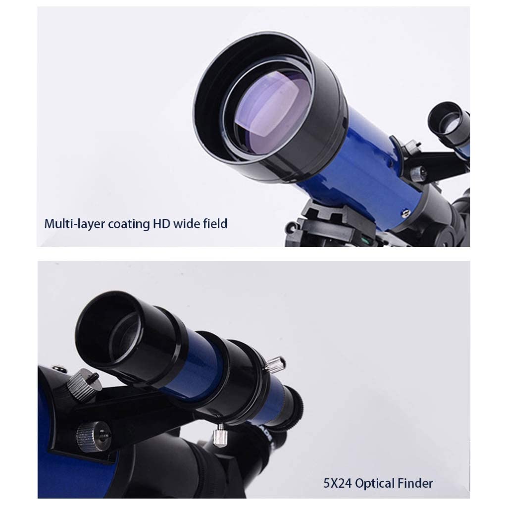Monokularowy teleskop astronomiczny 70 mm do podróży na zewnątrz, dzieci Refraktor astronomii kosmicznej Dla początkujących Monoskop kosmiczny Dorośli Luneta Niebieski, D