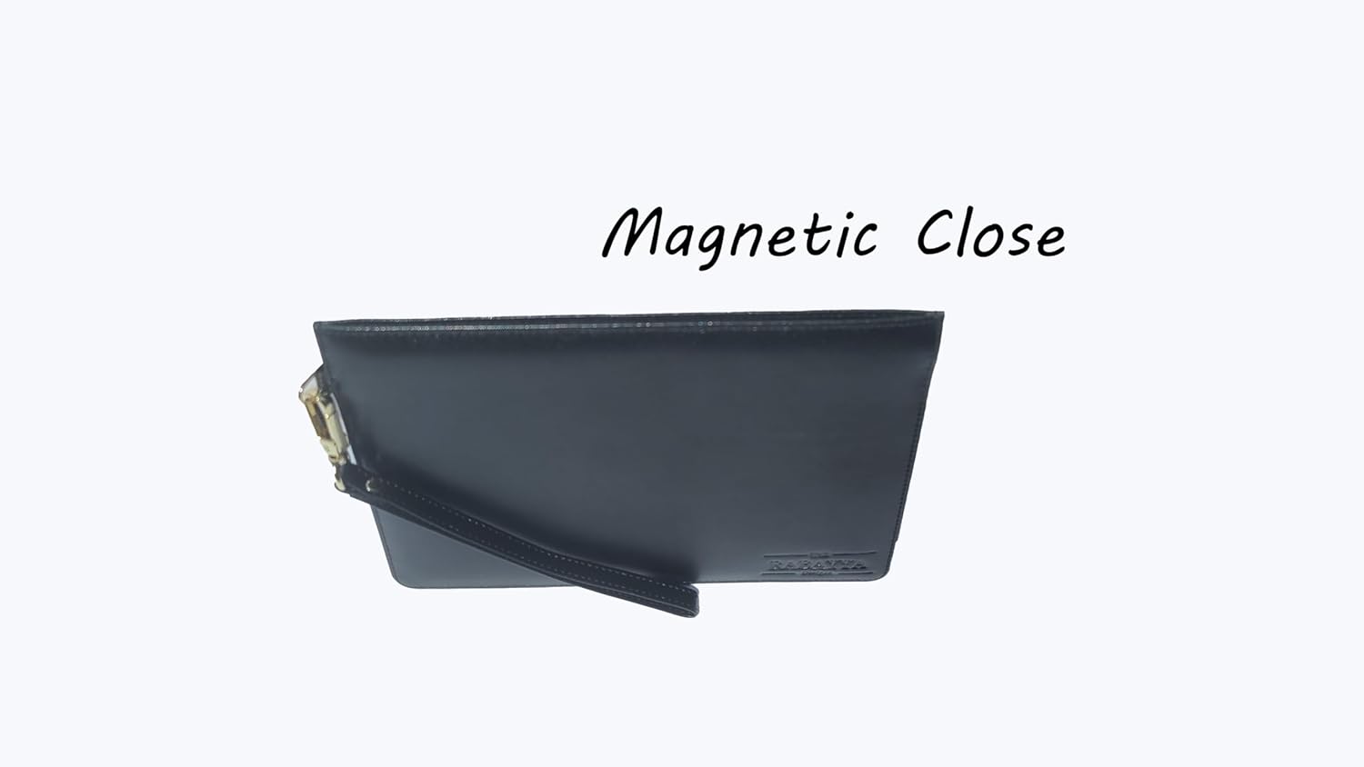 Rabayyaのクレジットカードとお金の財布。, ブラック, マグネット留めのスリムな財布。 長財布(札入れ/マチつき) 31004 グレインドカーフ(パターンオーダー)  | モラビト（MORABITO） バッグ・財布の公式通販