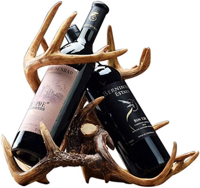 Home bar Wine Rack Wine Bottle Holder Resin Hand-Carved Wine Bottle Rack Creative Ornaments Tabletop Wine Rack Living Room Table Decoration for Home Kitchen Dining Room
