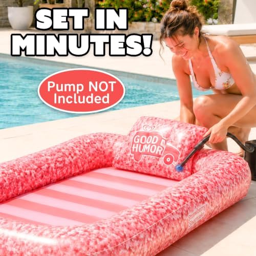 Good Humor Strawberry Shortcake Inflatable Raft, Pool Floats Adult Tanning — view 3