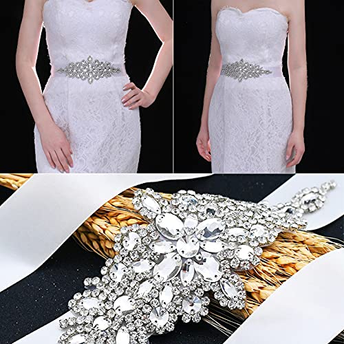 Bridal Belt, Rhinestone Bridal Wedding Belt Sash for Wedding Dress Bridesmaid Gown3
