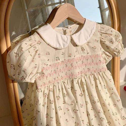 Magic Park 1-7Y Baby Girl Peter Pan Collar Dress Toddler Summer Dresses Kid A-line Skirt Girls Holidays Outfits3