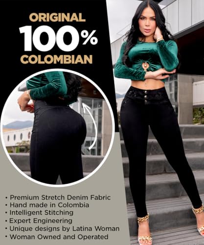 Colombian Jeans for Women Butt Lift Butt Lifting Jeans Women Black Pantalones Colombianos para Mujer Levanta Cola Negro2