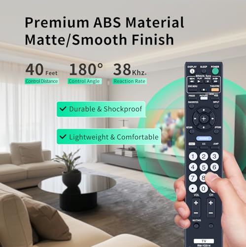 RM-YD014 Replaced Remote Control fit for Sony LCD TV Bravia KDL-32VL140 KDL-32XBR4 KDL-32XBR6 KDL-37XBR6 KDL-40D3000 KDL-40V3000 KDL-52V4100 KDL-40V4100 KDL-40V4150 KDL-40VL130 KDL-40WL135 by WDZP - Used condition - Image 4