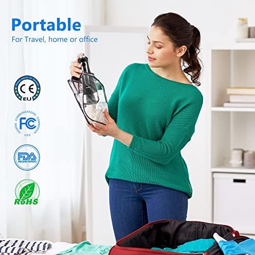 Sejoy Water Flossers for Teeth Cordless, Waterpik Water Flosser Rechargeable Portable, Oral Irrigator for Braces, 5 Modes and 8 Tips, IPX7 Waterproof, Detachable 230ML Water Tank, for Travel and Home