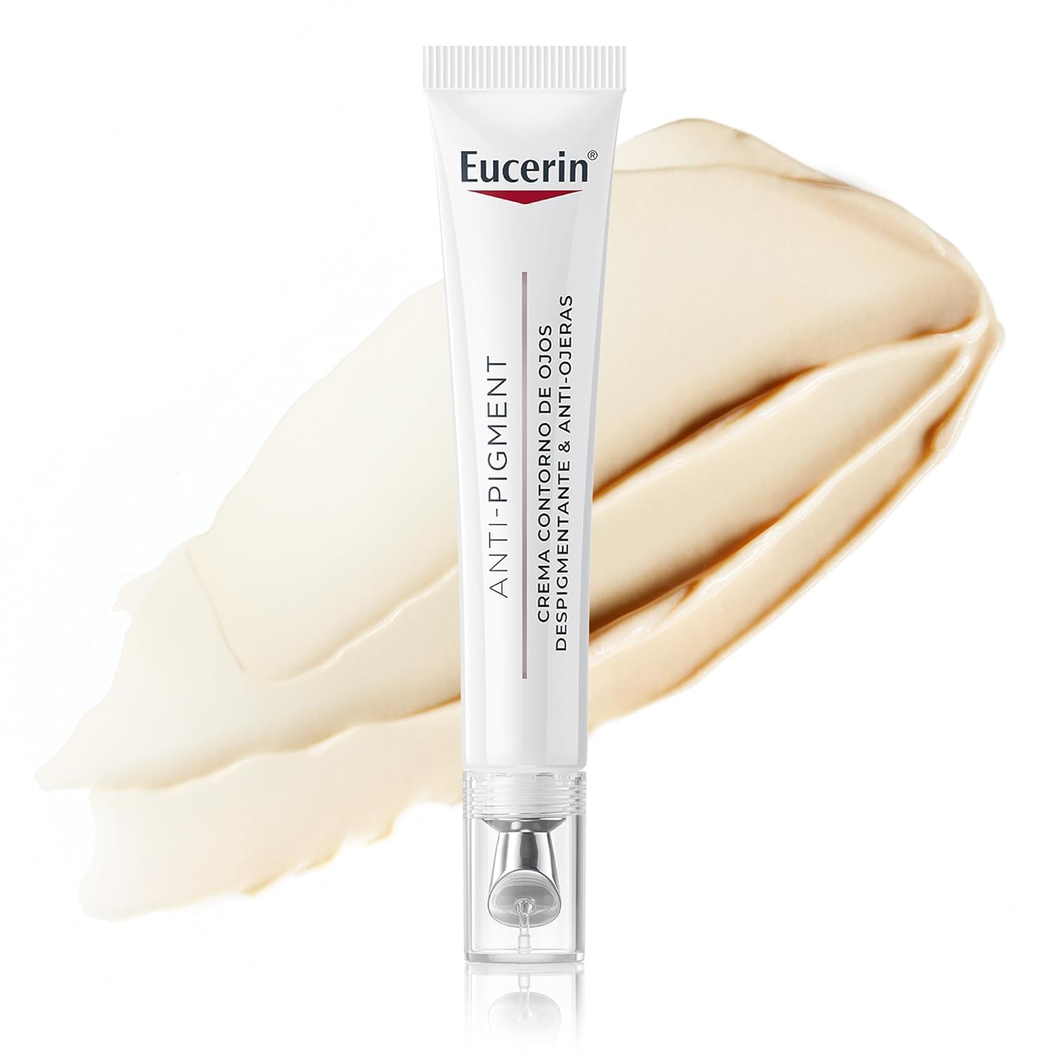 Eucerin Anti-Pigment Contorno de Ojos iluminador (15 ml), crema antiojeras para una mirada radiante, crema con Ácido Hialurónico para ojeras marrones y azuladas