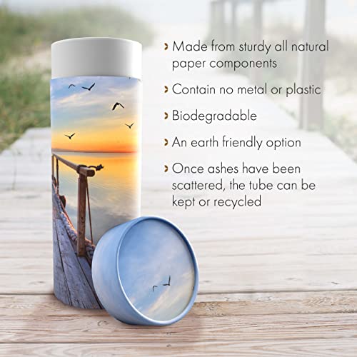 Image of Dock of The Bay Biodegradable Urns for Adult Ashes - Eco Friendly, Scattering Tube