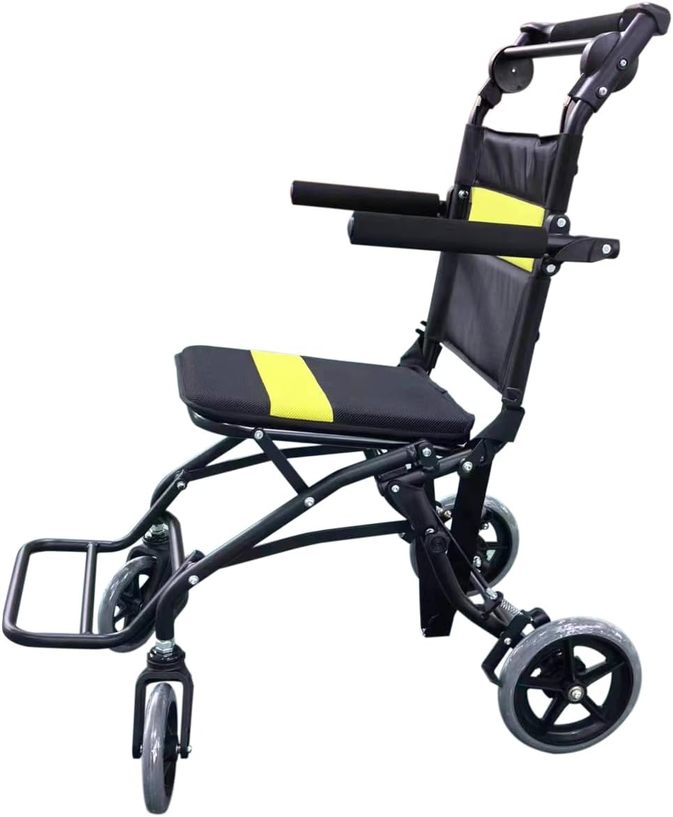 Image showing the initial steps of unfolding the wheelchair, with the frame partially open.