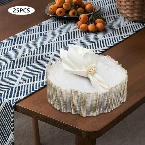 Pack de 25 Platos Decorativos Redondos de 12.6 pulgadas miniatura 5