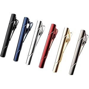 Fermacravatta Da Uomo - 3 Pezzi In Oro, Argento E Nero, Elegante E Regolabile Per Occasioni Speciali - Foto 8