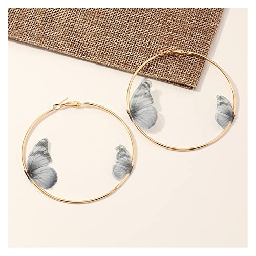 Boucles d'oreilles papillon grand cercle le cadeau idéal pour anniversaire de fille