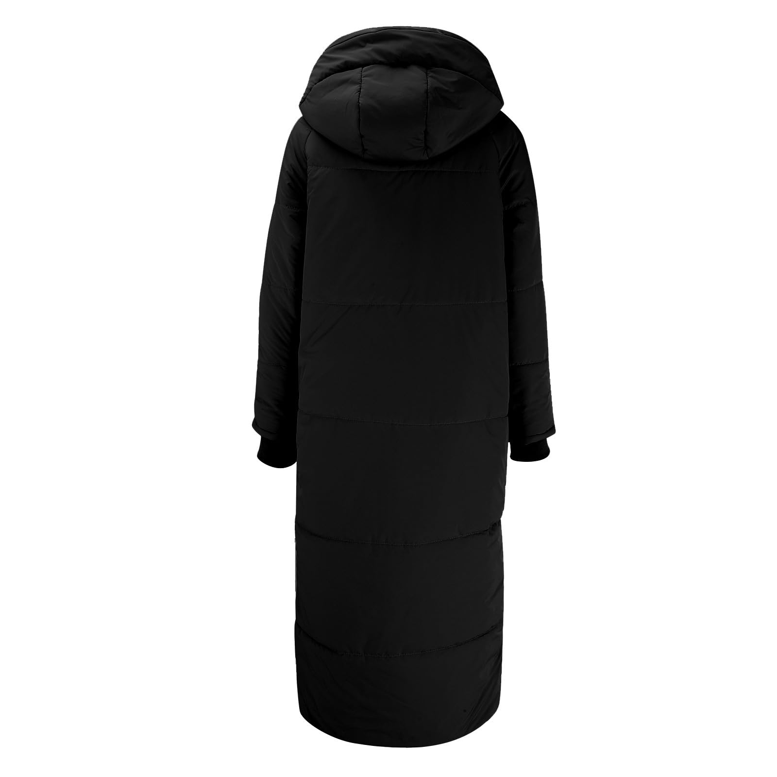 Abrigo de plumas para mujer, largo de invierno, abrigo acolchado cálido, abrigo de invierno, resistente al viento, abrigo acolchado con capucha, chaqueta de invierno de manga larga, parka de invierno