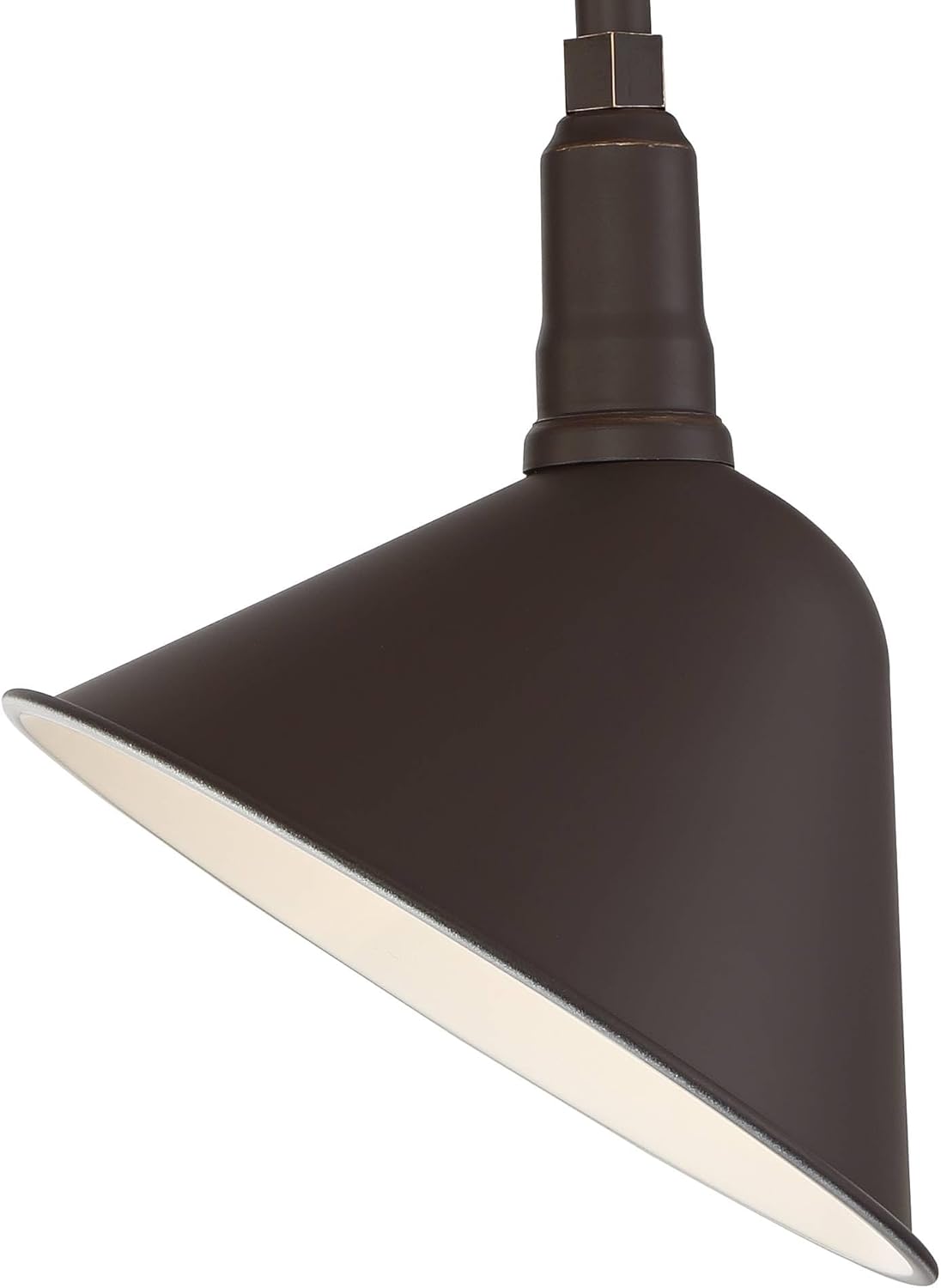 Franklin Iron Works Neihart Rustic Farmhouse Industrial Outdoor Barn Light Fixture Bronze 18 1/4" Curving Gooseneck RLM for Exterior House Porch Patio Outside Deck Garage Yard Front Door Home
