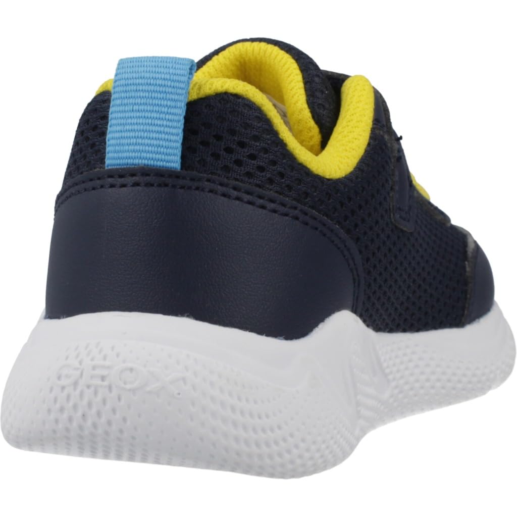 Geox B SPRINTYE Boy C Sneakers, granatowe/żółte, 26 EU