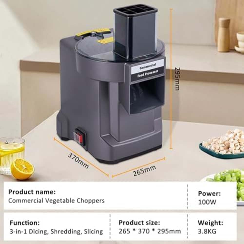 Tritatutto 3 in 1 multifunzione, grande capacità di alimentazione, facile da pulire, lame sostituibili per triturare, tagliare a cubetti e affettare