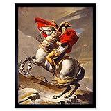 Wee Blue Coo Paintings Portrait Napoleon Bonaparte Emperor France Alps Horse Wall Art Prin...
