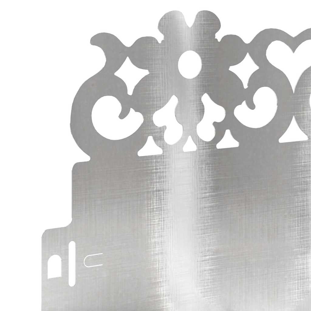 10 x bordes de césped de acero inoxidable plateado 103 x 0,05 x 22 cm, borde de metal para jardín y caminos, robusto borde de césped resistente a la intemperie, moderno borde de corte para