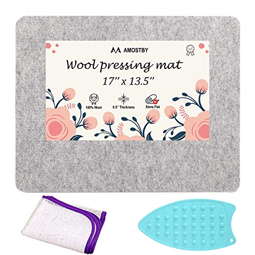 Woll-Pressmatte zum Quilten - 43,2 x 34,3 cm Woll-Bügelunterlage Cover