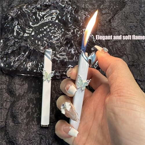 Encendedores de llama suave a prueba de viento 2-pack para mujer miniatura 2