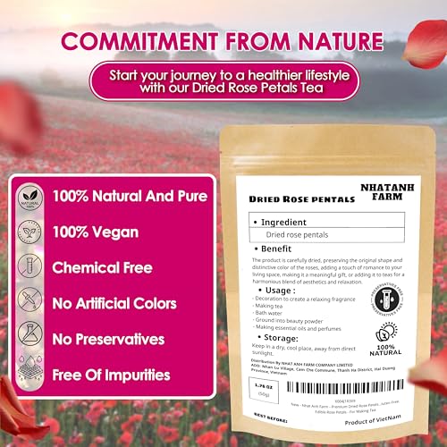 Premium Pétalos de Rosa Secos 100gr Natural y Puro miniatura 3